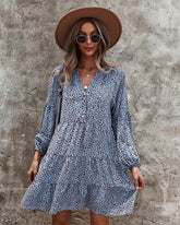 Leopard V-Neck A-Line Dress