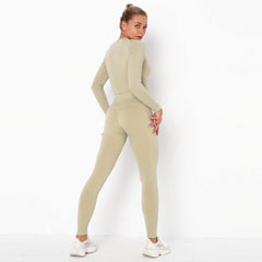 Beige Yoga Fitness Set