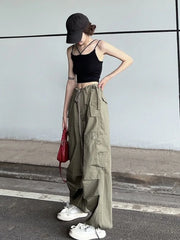 Retro Green Cargo Y2K Harajuku Oversize Wide Leg Pant