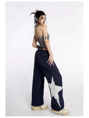 Star Sweatpants Kpop Oversized Jogging Harajuku Wide Leg Pant