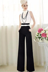 High Waist Flare Wide Leg Palazzo Pants