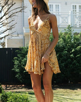 Floral Print Strapless Dress