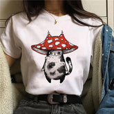 Harajuku Retro T-shirt Kawaii Cartoon Animal Print T-shirt