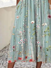 Henley Floral Loose Pockets Casual Maxi Dresses