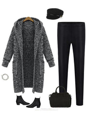 Hooded With Pockets Sweater Coat Cardigans Outerwear