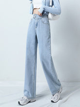 Jeans Hight Waist Mom Fashion Elastic Waist Denim Pants