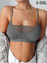 Lace Edge Sexy Perspective Plus Suspender Vest Bottomed Summer Bra