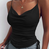 Satin Thin Solid Y2k Camis