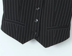 Y2K Bustiers Buttons Up Vest Waistcoat Summer Cropped V-neck Backless Slim Fit Corset Streetwear Crop Top