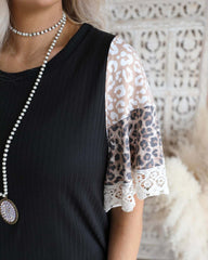 Half sleeve round neck women leopard printed Summer T-shirts