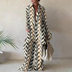 Stylish printed women blouse pants two pieces sets