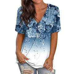 Woman Jersey Square Neck Boho Loose Shirt T-shirts Top