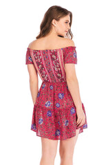 Floral Off shoulder Skater Dresses