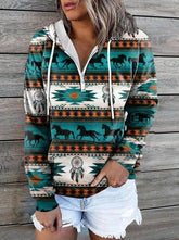Hooded Bohemia Style Casual Long Sleeve Hoodies