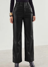 PU Leather High Waist Pants