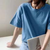 Stylish Purple Short Sleeve Couple Tee