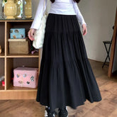 Summer Chic Pink All Match Cake Midi Skirt