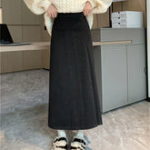 Vintage Pleated College Style High Waist A-Line Skirt