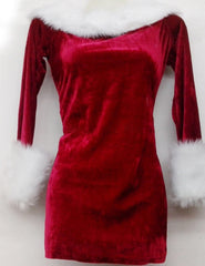 S-2XL Christmas Costume Cosplay Santa Claus Uniform Holiday Party Fancy Dress