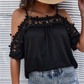 Sleeveless Off Shoulder Blouse Vacation Shirts Fashion Elegant Vest Tops