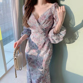 Sannian Spring Elegant V-neck Dress
