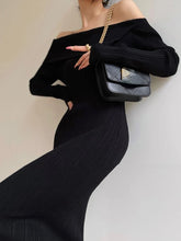 Knitted Spring Elegant Solid Chic Evening Bodycon Dress