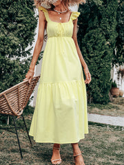 High Waist Sleeveless Swing Maxi Dress Fashion Maxi Dresses