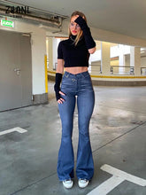 Y2K Blue High Waist Stretch Vintage Spring Autumn Jeans