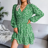 Floral Print Chiffon Dress