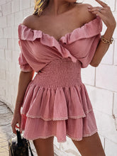 Summer Slash Neck Mini Dress