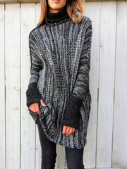 Turtle Neck Casual Knitted Sweater