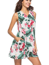 Floral Sleeveless Beach Shift Dresses