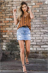 Stripe Single breasted Vests