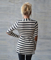 Striped Long Sleeve Cardigans