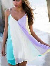 Iridescence V neck Vest Shift Dresses