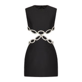 VC Black Dresses for Female Clothes Cut Out Dresses