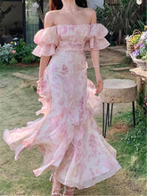 Vintage Evening Fairycore Trendy Floral Dress