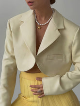 Blazers Solid Lapel Cropped Small Blazer for Women