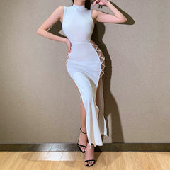 Black Elegant Sleeveless Bandage Dress