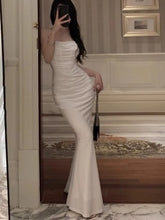 Elegant Mermaid Summer Strap Evening Maxi Dress