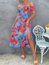 Off Shoulder Summer Long Chiffon Dress