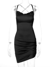 Strap Mini Lace Up Cross Backless Bodycon Elegant Club Midi Dresses