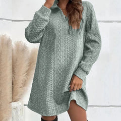 Basic Hooded Daily Going Out Fashion Solid Long Sleeve Casual 's Dress