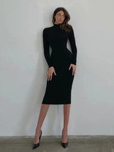 Black Party Evening Dresses for Spring Long Sleeve Bodycon Dress