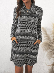 High neck women bohemia style fashion bodycon Dresses