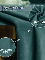 Blackout Curtain Drapes Velvet Farmhouse Grommet/Eyelet Curtain Panels For Living Room Bedroom Door Kitchen Window Treatments Thermal Insulated Room Darkening