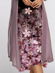 Holiday Suits women printed elegant long dresses