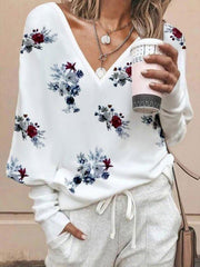 Floral Casual Long sleeve Shirts & Tops