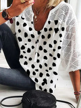 V Neck 3/4 Sleeve Casual Shirts & Tops