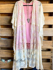 Beauty In Detail Lace Kimono - Natural for Women
